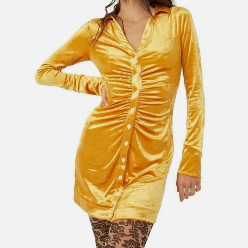 Free people Shayla mini in gold clever size xs